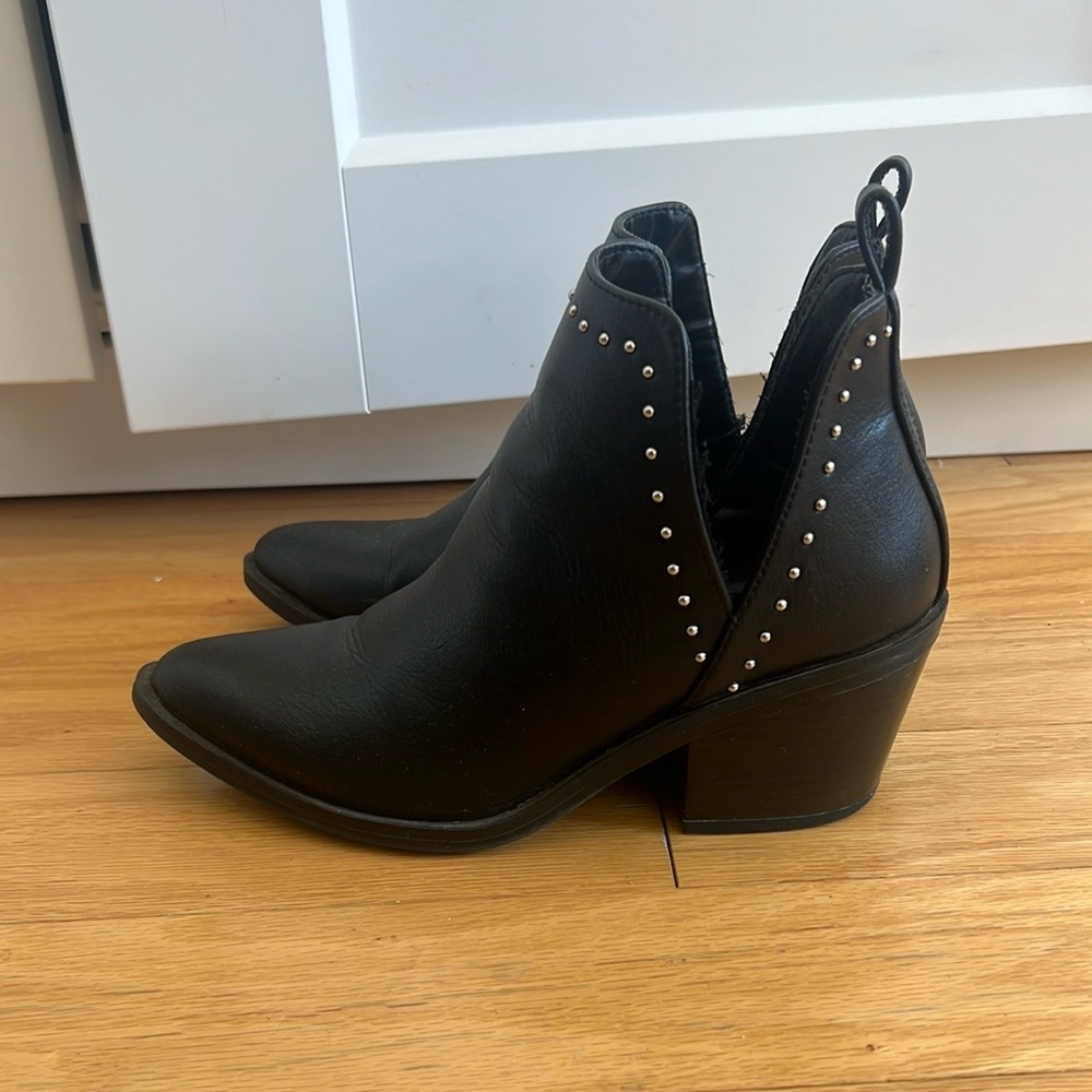 A New Day - Black Studded Ankle Boots - Size 5
